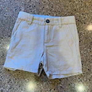 Janie and Jack Neutral Tan Linen Shorts